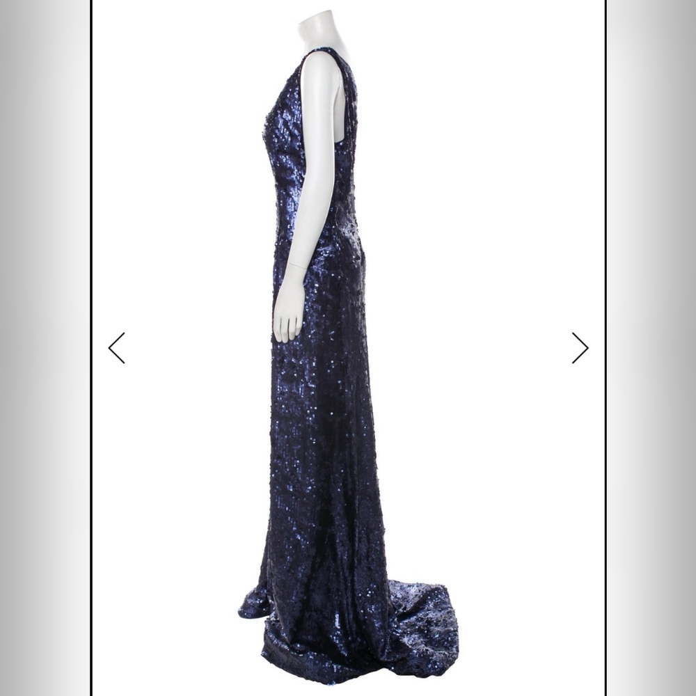 Rene Ruiz Long Blue Evening Gown - Picture 3 of 5